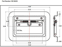 <!-RD-5043X Recessed Folding Pull Handles - 2->