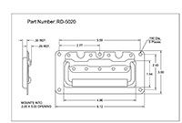 <!-RD-5020 Recessed Folding Pull Handles with Neoprene Grip - 2->