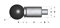 <!-Ball Knob Retractable Plungers - 2->