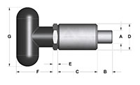 <!-Plastic T-Handle Retractable Plungers - 2->
