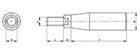 <!-Stainless Steel Revolving Handles Line Drawing->