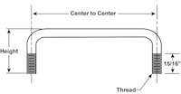 <!-Round External Thread Pull Handles Line Drawing->