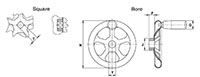 <!-Stainless Steel Handwheels with Revolving Handle - 2->
