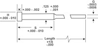 <!-Shoulder Style Nitride Ejector Pins Line Drawing->