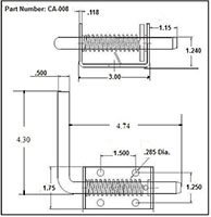 <!-CA-008 Spring Latches - 2->