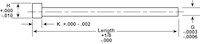 <!-Straight Style Nitride Ejector Pins Line Drawing->