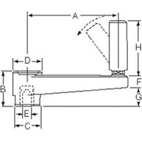 <!-Plastic Crank Handles with Folding Revolving Handles Line Drawing->