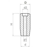 <!-Phenolic Handle Grips Line Drawing->