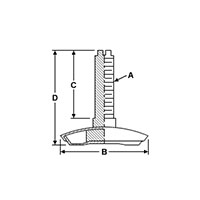 <!-Rattle Mount Leveling Pads Line Drawing->