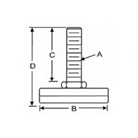 <!-Elastomer Base Leveling Pads Line Drawing->