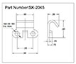 <!-SK-2045 Latch Strikes Line Drawing->