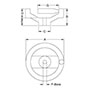<!-2 Spoke Plastic Handwheels with Folding Handles Line Drawing->