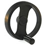 2 Spoke Plastic Handwheels with Folding Handles - 4