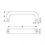 <!-Bottom Mount Aluminum Cabinet Handles - 2->