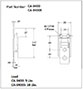 <!-CA-3400CA-3400S 9 Adjustable Catches Line Drawing->