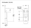 <!-CA-3410 Adjustable Catches Line Drawing->