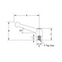 <!-Ball Style Imperial Adjustable Handles with Steel Tapped Insert Line Drawing->