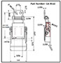 <!-CA-3510 Compression Spring Draw Latches Line Drawing->