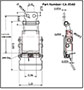 <!-CA-3540 Compression Spring Draw Latches Line Drawing->
