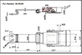 <!-CA-3510X Compression Spring Draw Latches Long Hook Line Drawing->