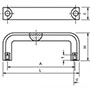 <!-Bottom Mount Phenolic Stirrup Pull Handles - 2->