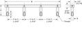 <!-Four Post Pull Handle Line Drawing->
