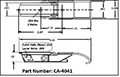 <!-CA-4041 Lockable Latches with Curved Hook Line Drawing->