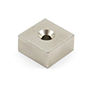 N42 to N52 Neodymium Block and Bar Magnets with Countersunk Holes
