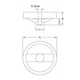 <!-2 Spoke Nylon Handwheels with No Handle Line Drawing->