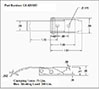 <!-CA-4205HD Over-Center Draw Latches Curved Hook Line Drawing->