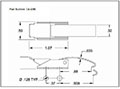 <!-CA-4206 Over-Center Draw Latches Curved Hook Line Drawing->