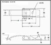 <!-CA-4210X Over-Center Draw Latches Curved Hook Line Drawing->