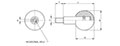 <!-Plastic Revolving Ball Knobs Line Drawing->