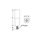 <!-Technopolymer Revolving Handles Line Drawing->