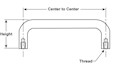<!-Round Pull Handle Line Drawing->