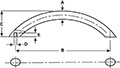 <!-Steel Arched Pull Handles - 2->