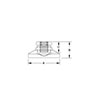 <!-Steel Tapped Leveling Pads Line Drawing->