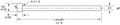 <!-Straight Style Metric Nitride Ejector Pins Line Drawing->