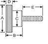 <!-Studded Assembled Imperial Knurled Control Knobs - 2->
