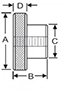 <!-Tapped Through Knurled Control Knobs - 2->