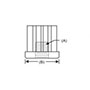 <!-Square End Threaded Tubes Line Drawing->