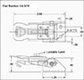 <!-CA-5210 Under Center Draw Latches Line Drawing->