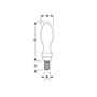 <!-Chrome Plated Finish Revolving Steel Handles Line Drawing->
