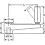 <!-Plastic Crank Handles with Folding Revolving Handles Line Drawing->