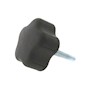 Studded Soft Touch 5 Lobe Hand Knobs